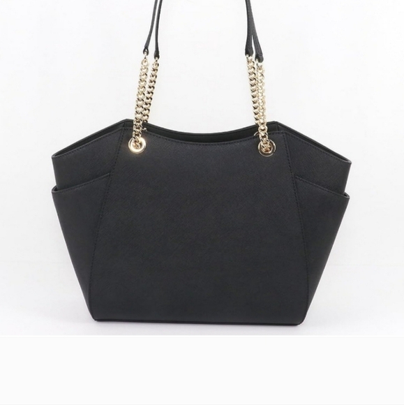 Michael kors jet set travel black leather shoulder bag purse NWT $558 retail - Picture 4 of 8